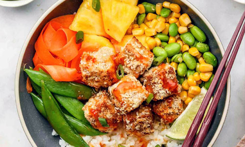 Sweet Chili Veg Rice Bowl